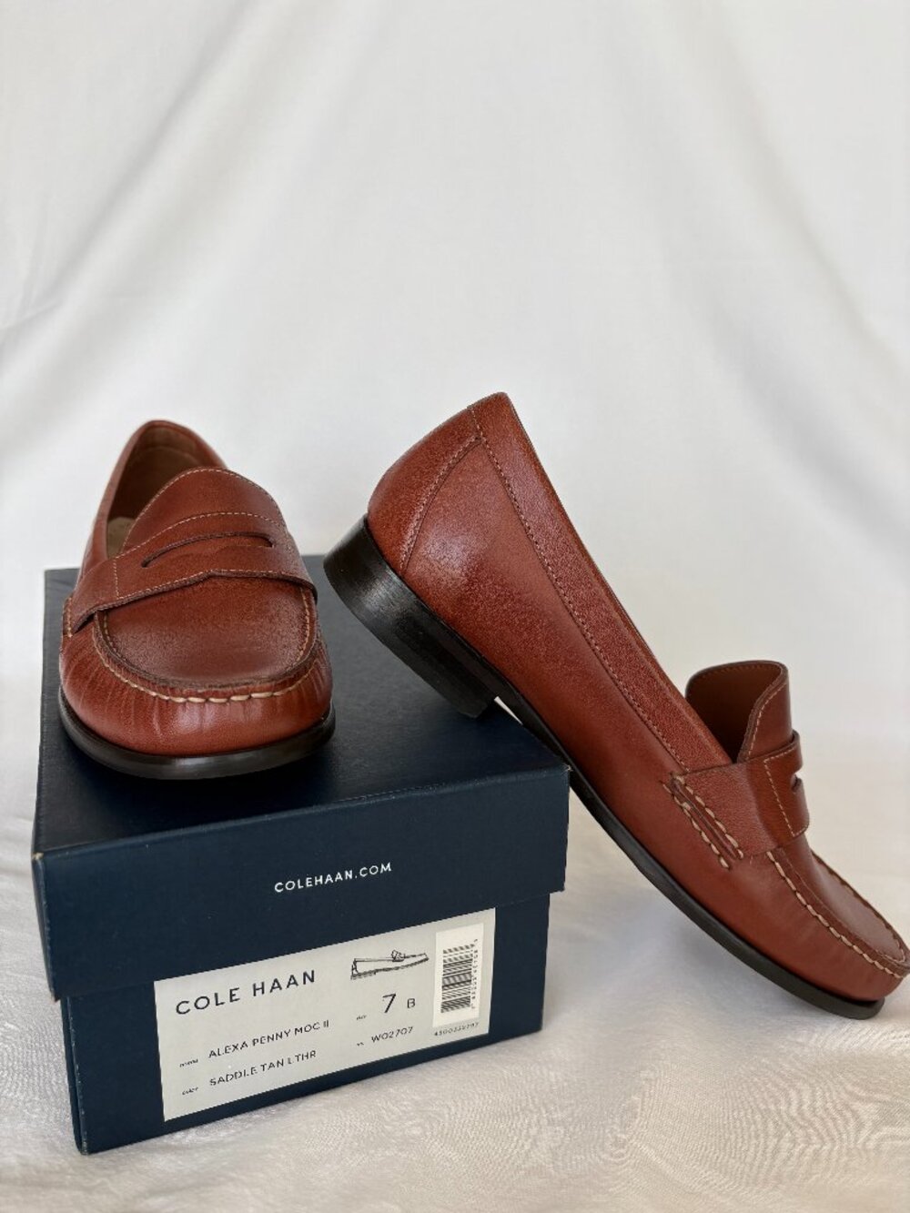 Cole Haan, Alexa Penny Moc II, Saddle Tan Leather, Size 7B